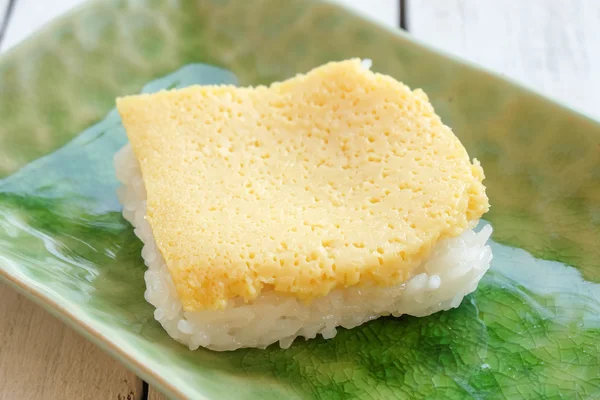 Creme tailandês com arroz pegajoso — Fotografia de Stock