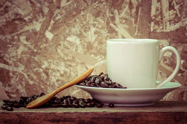 Кофе с эффектом фильтра ретро винтажный стиль — стоковое фото