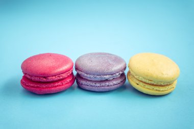 Fransızca macaroons filtre etkisi retro vintage tarzı ile