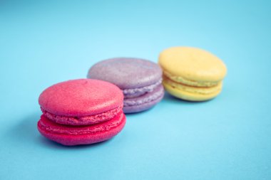 Fransızca macaroons filtre etkisi retro vintage tarzı ile