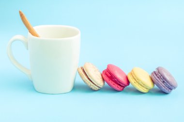 Fransızca macaroons filtre etkisi retro vintage tarzı ile
