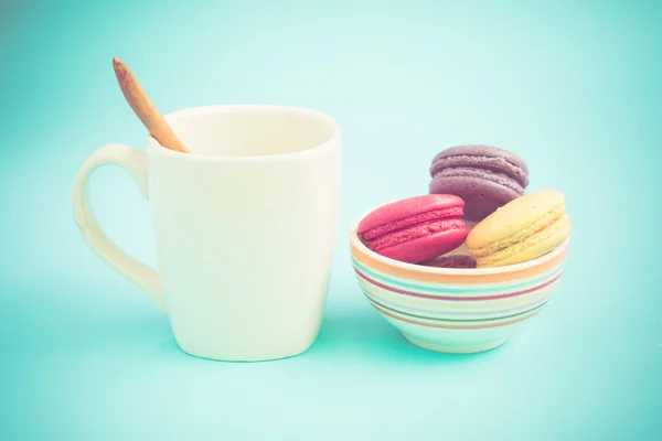 Amaretti francesi con effetto filtro stile vintage retrò — Foto Stock