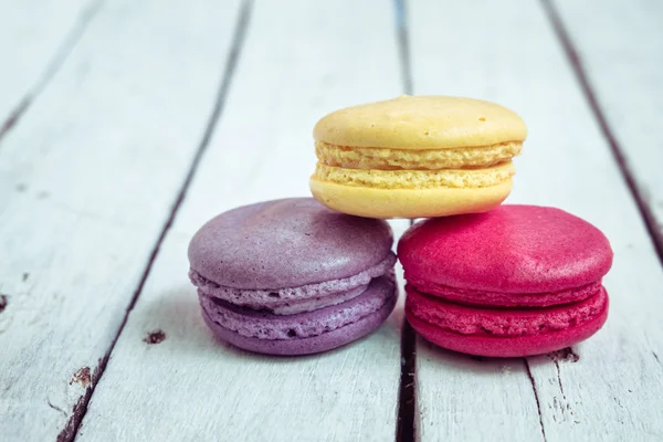 Amaretti francesi con effetto filtro stile vintage retrò — Foto Stock