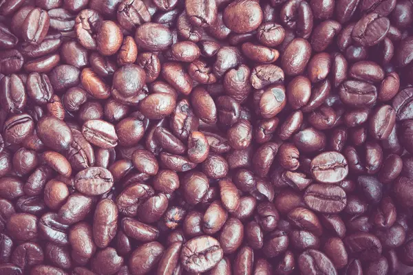 Coffee Beans with filter effect retro vintage style — Stock Photo, Image