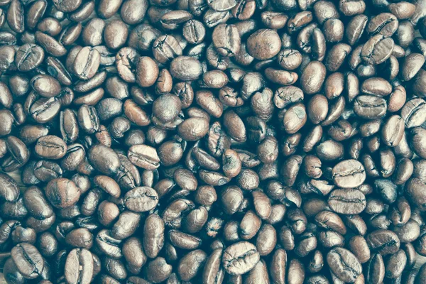 Kaffebönor med filter effekt retro vintage stil — Stockfoto