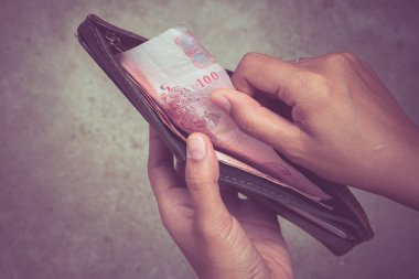 m-cüzdan filtre etkisi retro vintage tarzı ile para almak