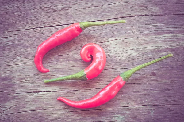 Czerwony gorący papryki chili z filtr efektu retro styl vintage — Zdjęcie stockowe