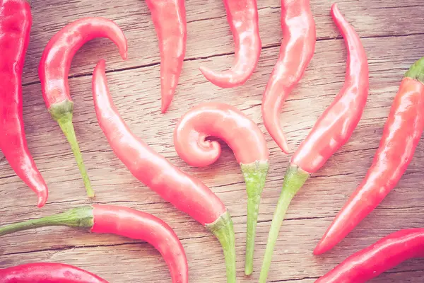 Red hot chili peppers with filter effect retro vintage style — Stock Photo, Image