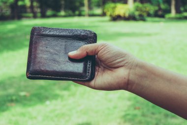 El ve filtre etkisi retro vintage tarzı ile cüzdan