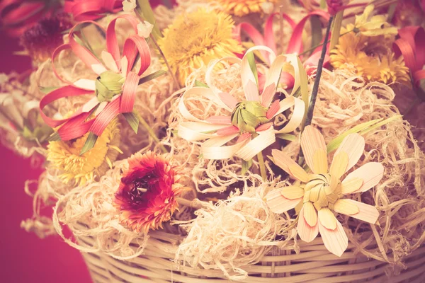 Flores com efeito de filtro estilo vintage retro — Fotografia de Stock
