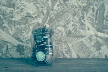 Filtre etkisi retro vintage tarzı ile cam para