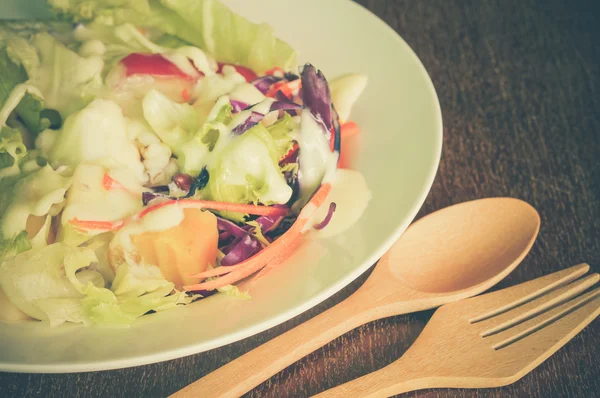 Salad with filter effect retro vintage style — Stock Photo, Image