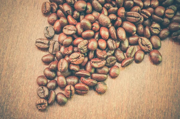 Coffee Beans with filter effect retro vintage style — Stock Photo, Image