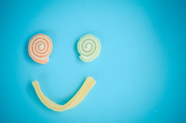 Renkli meyve-hamur tatlılar filtre etkisi retro vintage arpacık ile