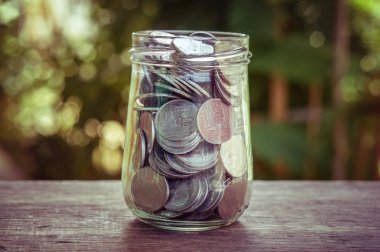 Filtre etkisi retro vintage tarzı ile cam para