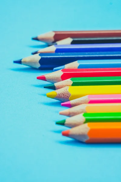 Color pencils old retro vintage style — Stock Photo, Image