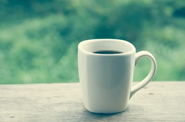 Kaffee mit Filtereffekt im Retro-Vintage-Stil — Stockfoto