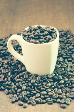 Kahve filtre etkisi retro vintage tarzı ile