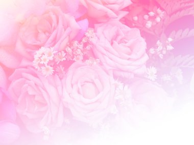 Tatlı renk arka plan tasarlamak yumuşak çiçek ve stil bulanıklık 