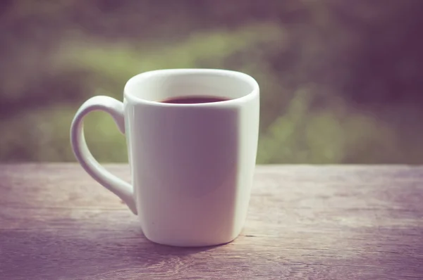 Kaffee mit Filtereffekt im Retro-Vintage-Stil — Stockfoto