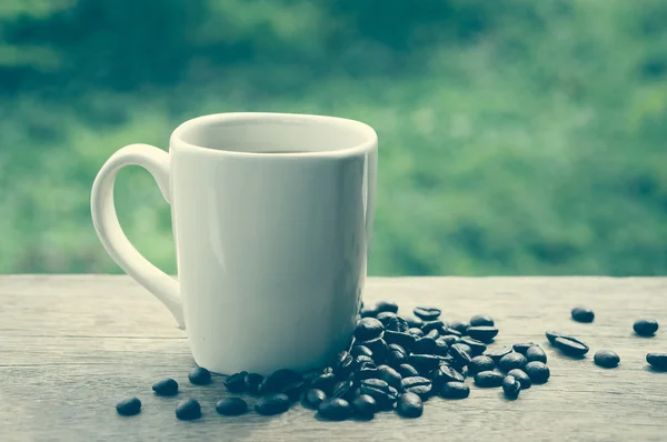 Koffie met filter effect retro vintage stijl — Stockfoto