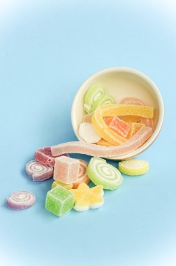 Renkli meyve-hamur tatlılar filtre etkisi retro vintage arpacık ile