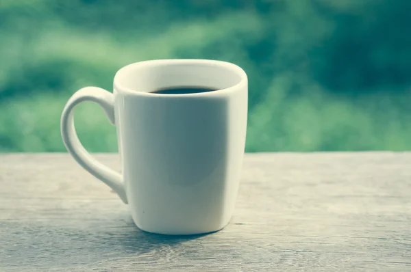 Kaffee mit Filtereffekt im Retro-Vintage-Stil — Stockfoto