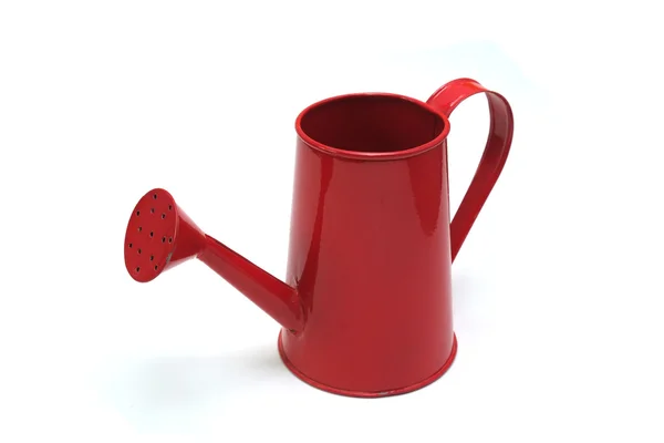 Red watering can isolated on white background — Stock Photo, Image