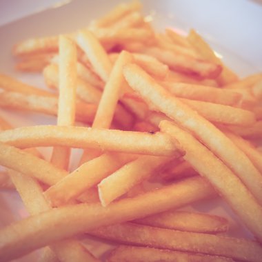 Patates kızartması eski vintage retro tarzı