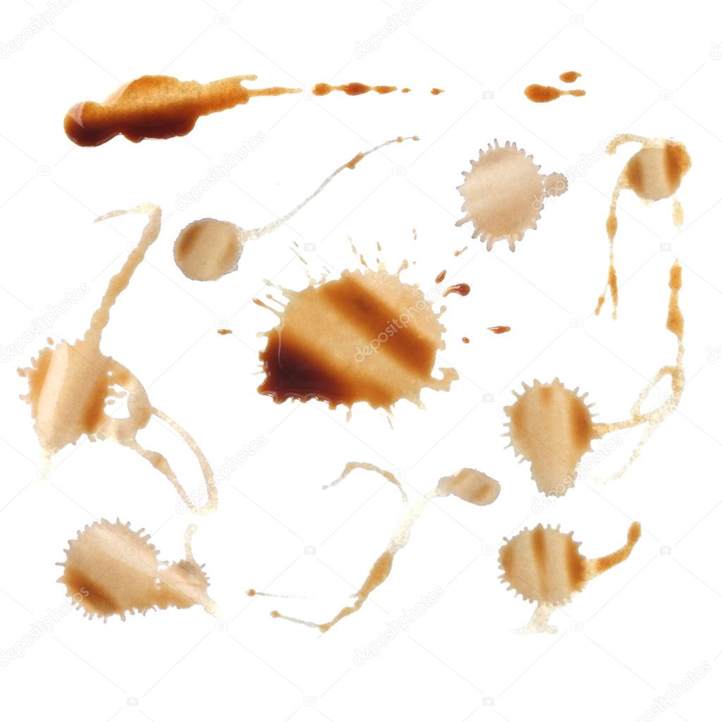 coffee stain on white background