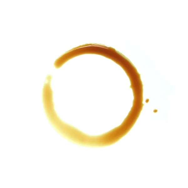 Anéis copo de café isolado em um fundo branco — Fotografia de Stock