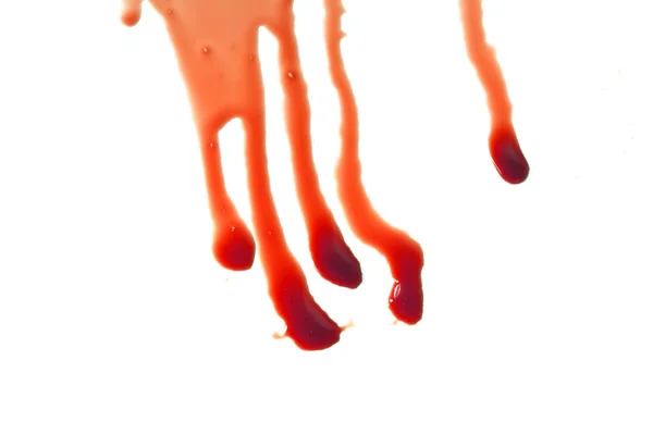 Пятна крови на белом фоне — стоковое фото
