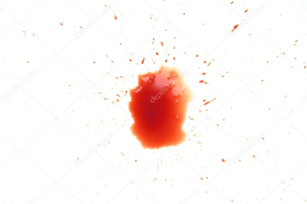 Blood stains on a white background