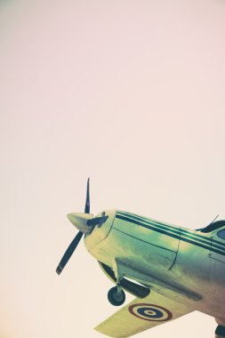 uçak motor tahrikli pervane ile filtre etkisi retro vintage tarzı ile