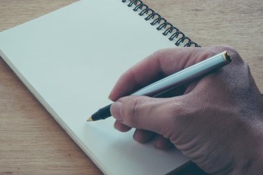 Retro etkisi soluk ve görüntü bir yazma tonda bir notla bir fo