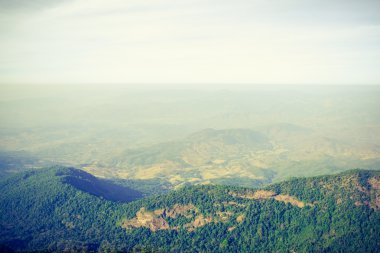 Filtre etkisi retro vintage tarzı ile Tayland Dağları