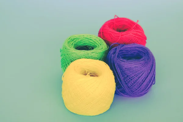 Colorful yarn with filter effect retro vintage style — Stock Photo, Image