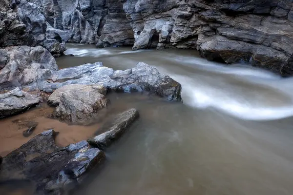 Creek flowing over the rocks — Stock Photo, Image