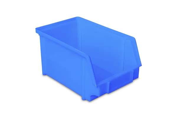 青いプラスチック部品箱 — ストック写真