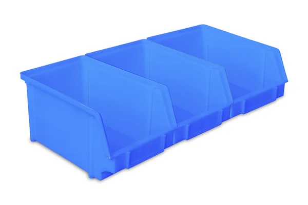 Industrial plastic parts bins — Stock Photo, Image