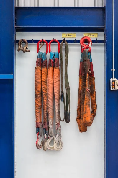 Correas eslingas, accesorios de elevación — Foto de Stock