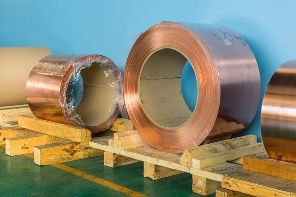 Copper rolled products — Stock Photo, Image