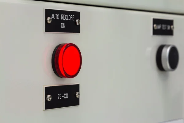 Illuminated push button switch — Stock Photo, Image