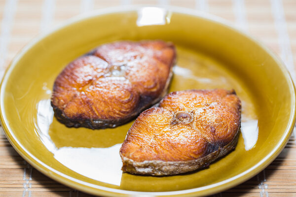 Fried narrow-barred Spanish mackerel