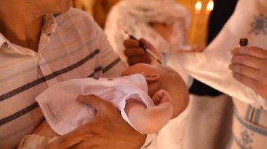 Letychiv, Ukrayna - 10.15.2020: Kilisede Ayin Ayini