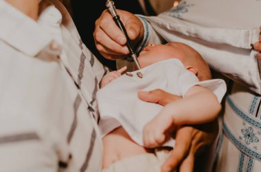 Kilisede Ayin Ayini Ayini Çocuk Bebek Ayini