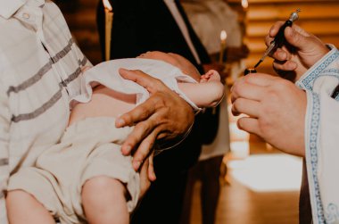 Kilisede Ayin Ayini Ayini Çocuk Bebek Ayini