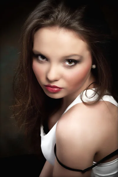 Güzel bir genç kız portresi — Stok fotoğraf