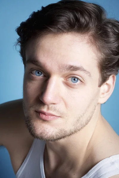 Young Man with Brown Hair. — Stock Photo, Image