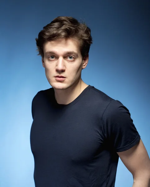 Young Man with Brown Hair. — Stock Photo, Image